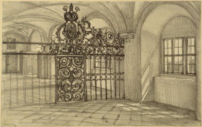 Boltozatos csarnok a kamenzi kolostorban alkotó: Adolph Menzel