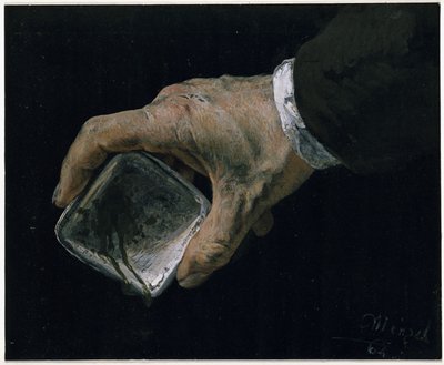 A művész keze festéktállal alkotó: Adolph Menzel