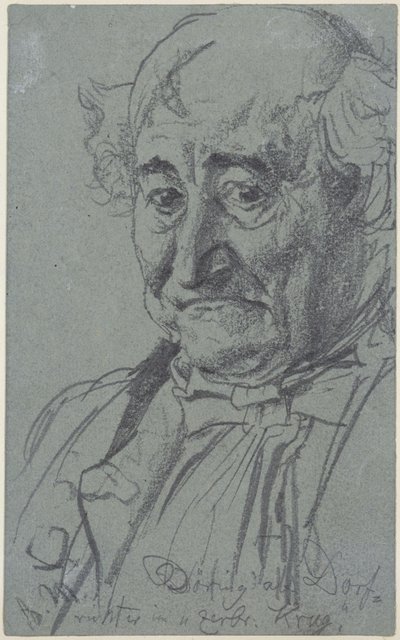 Heinrich von Kleist, A törött kancsó: Theodor Döring színész Adam, a falubíró szerepében alkotó: Adolph Menzel