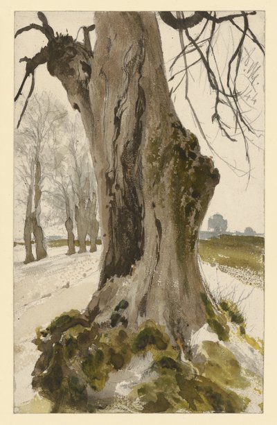 Odvas fatönk, a háttérben facsoporttal alkotó: Adolph Menzel