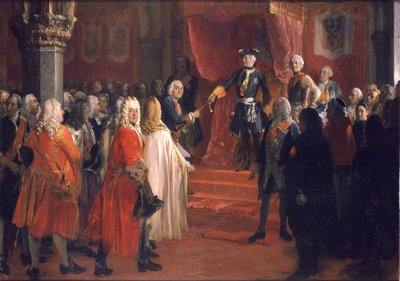 A sziléziai rendek tisztelgése alkotó: Adolph Menzel