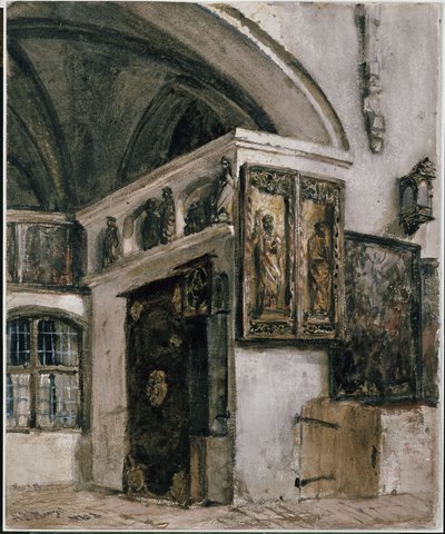 A berlini kolostortemplom belső tere alkotó: Adolph Menzel