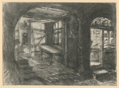 Parasztház belső tere alkotó: Adolph Menzel