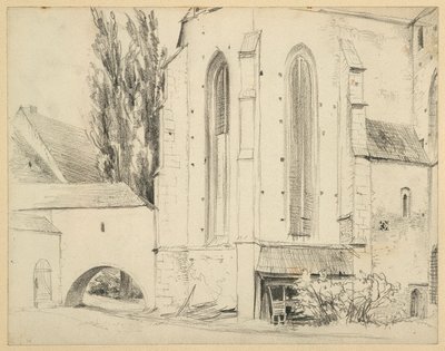 A jaueri Szent Márton katolikus plébániatemplom északkelet felől alkotó: Adolph Menzel