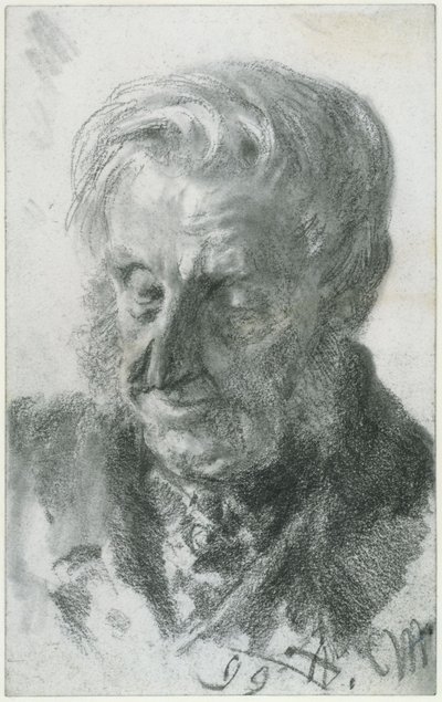 Egy idős férfi feje alkotó: Adolph Menzel