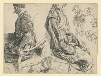 I. Johann Georg szász választófejedelem díszruhájában ábrázolt modell két nézetből, Történeti Múzeum, Drezda alkotó: Adolph Menzel