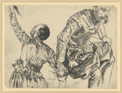 I. Johann Georg szász választófejedelem díszruhájában ábrázolt modell két nézetből, Történeti Múzeum, Drezda alkotó: Adolph Menzel