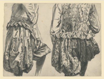 I. Johann Georg szász választófejedelem díszruhájában ábrázolt modell két nézetből, Történeti Múzeum, Drezda alkotó: Adolph Menzel