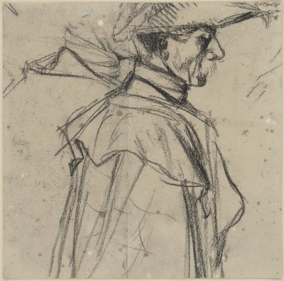 Kalapos, kabátos tiszt alkotó: Adolph Menzel