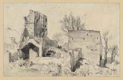 Egy ház romjai alkotó: Adolph Menzel