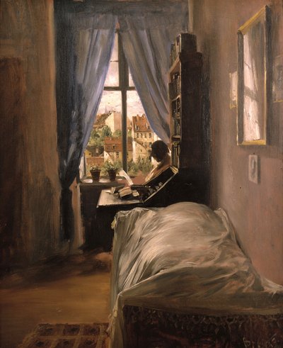 A művész hálószobája a Ritterstraße-ban alkotó: Adolph Menzel