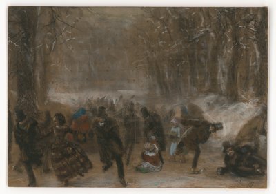 Korcsolyázók alkotó: Adolph Menzel