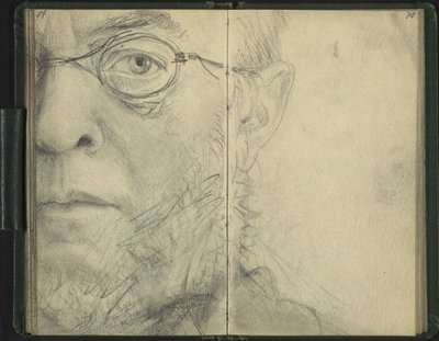 Önarckép "Félszeműként" alkotó: Adolph Menzel
