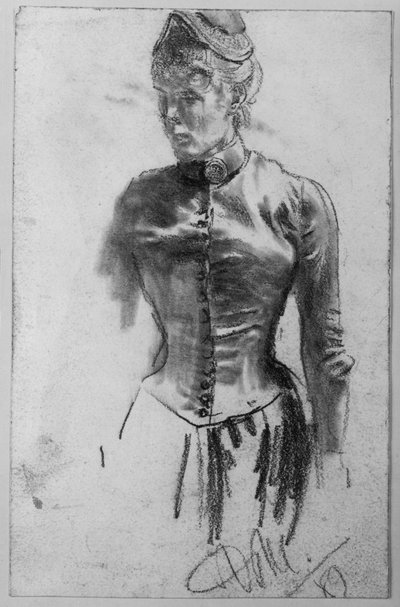 Álló nő alkotó: Adolph Menzel