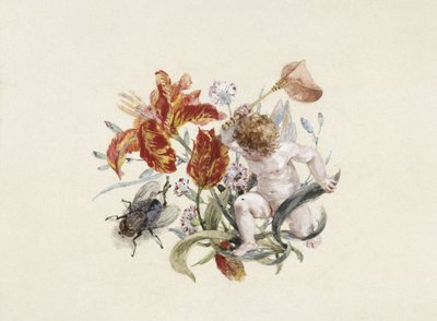 Asztali edények: levesestál, puttóval és léggyel díszített fedél alkotó: Adolph Menzel