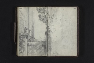 Kap u Neuzelle kolostortemploma mellett alkotó: Adolph Menzel