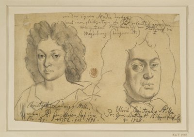 Ulrich Christoph von Stille porosz altábornagy, mellette Christoph Ludwig von Stille porosz vezérőrnagy alkotó: Adolph Menzel