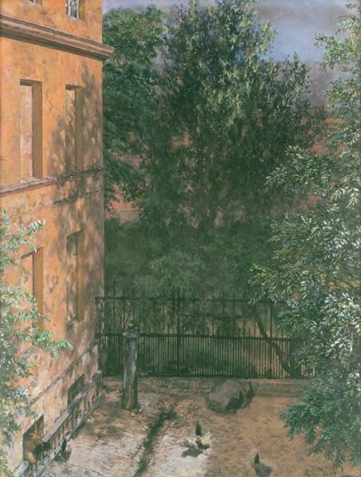 Kilátás egy kis udvarra (wc papíron) alkotó: Adolph Menzel