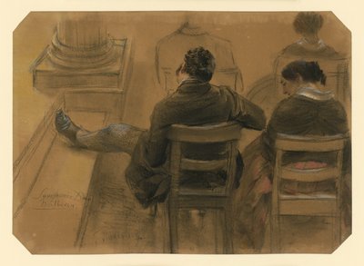A koncertterem közönsége alkotó: Adolph Menzel