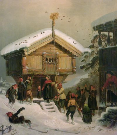 Karácsonyi szokás alkotó: Adolph Tidemand