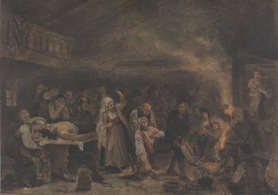 A párbaj után alkotó: Adolph Tidemand