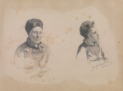Gjertrud Skjønne és Gunhild Torstensdatter Skjønne alkotó: Adolph Tidemand