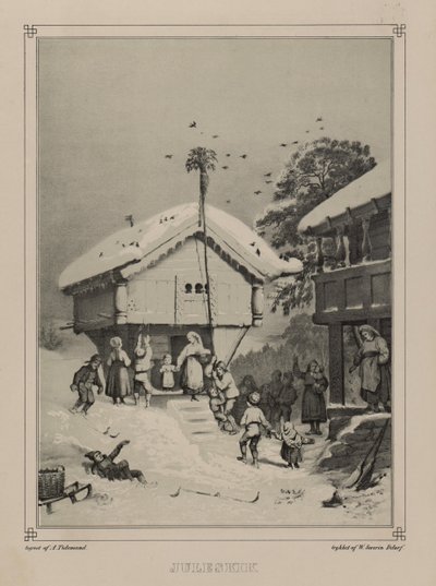 Az illusztráció a Norvégia könyvből készült, amelyet Rajzokban készített Asbjørnsen, P.Chr. és kiadta Chr. Tønsberg (1848) alkotó: Adolph Tidemand