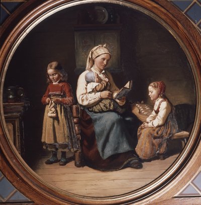 Anya tanítás alkotó: Adolph Tidemand