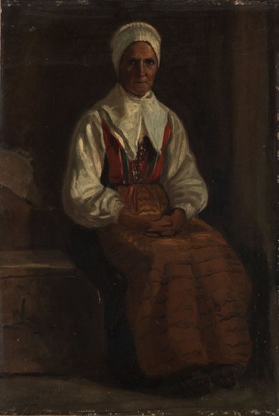 Parasztasszony alkotó: Adolph Tidemand