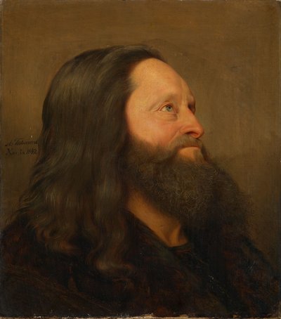 Egy idős férfi portrévázlata alkotó: Adolph Tidemand
