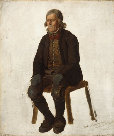 Asle Hermandsøn portréja Hallingdalból alkotó: Adolph Tidemand