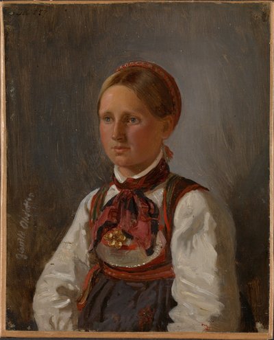 A tinni Gunild Olsdatter portréja alkotó: Adolph Tidemand