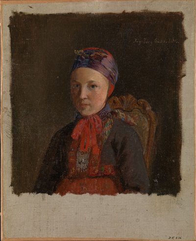 Ingeborg Anderdatter Gulsvig portréja alkotó: Adolph Tidemand
