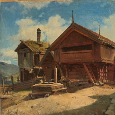 A Gulsvik-farm Hallingdalban alkotó: Adolph Tidemand