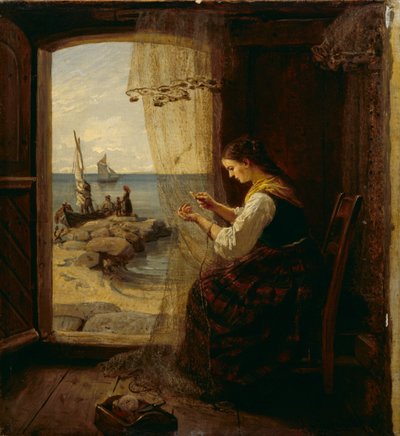 A hálókötő alkotó: Adolph Tidemand