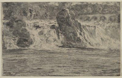A Rajna vízesése Schaffhausenben alkotó: Adolph Menzel