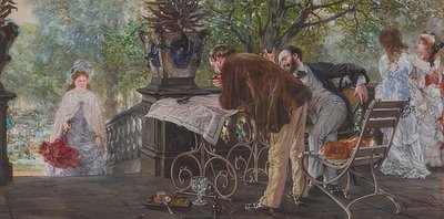 Utazási tervek. 1875 alkotó: Adolph Menzel