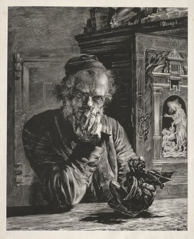 Az Antikvárium – Önarckép alkotó: Adolph Menzel