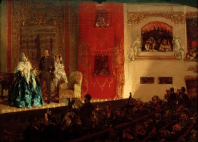 Theatre du Gymnase Párizsban alkotó: Adolph Menzel