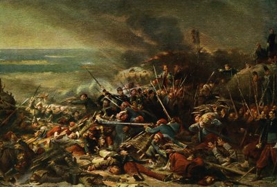 "La Prise de Malakoff" (Malakoff bevétele) (nyomtatás) alkotó: Adolphe (after) Yvon