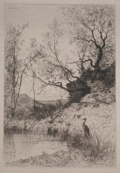 Egy tó, 1867. alkotó: Adolphe Appian