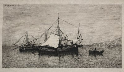 Kabotázshajók (Olaszország partjai) alkotó: Adolphe Appian