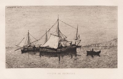Horgászcsónak/parti hajózási hajó (olasz tengerpart) alkotó: Adolphe Appian