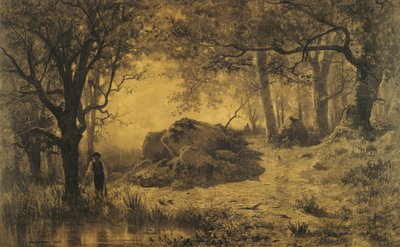 Tó az erdő szélén alkotó: Adolphe Appian