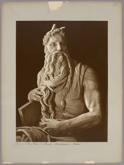 Róma: Michelangelo Mózes-szobrának részlet alkotó: Adolphe Braun