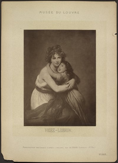 [A művésznő és lánya, Vigee-Lebrun alkotása, Louvre Múzeum] alkotó: Adolphe Braun