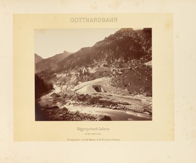 Gotthard vasút: Häggrigerbach galéria a felső vonallal alkotó: Adolphe Braun and Cie
