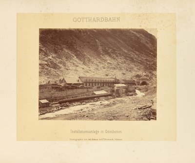 Gotthard-vasút: Göschenen telepítési rendszer alkotó: Adolphe Braun and Cie