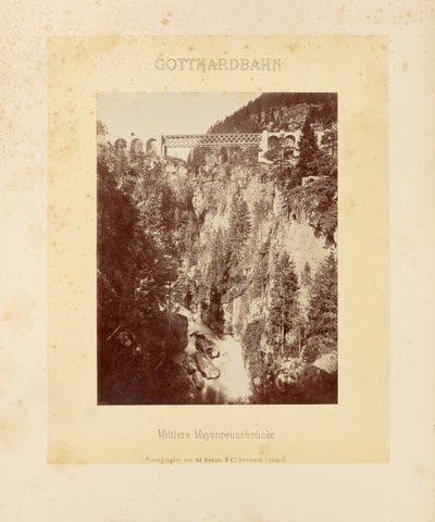 Gotthard vasút: Középső Mayenreuss-híd alkotó: Adolphe Braun and Cie
