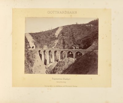 Gotthard-vasút: Piantorino viadukt (befejezés után) alkotó: Adolphe Braun and Cie